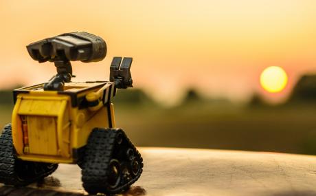 robot waving goodbye