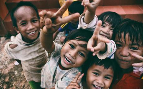 kids smiling